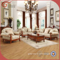 American antique style solid wood living room sofa